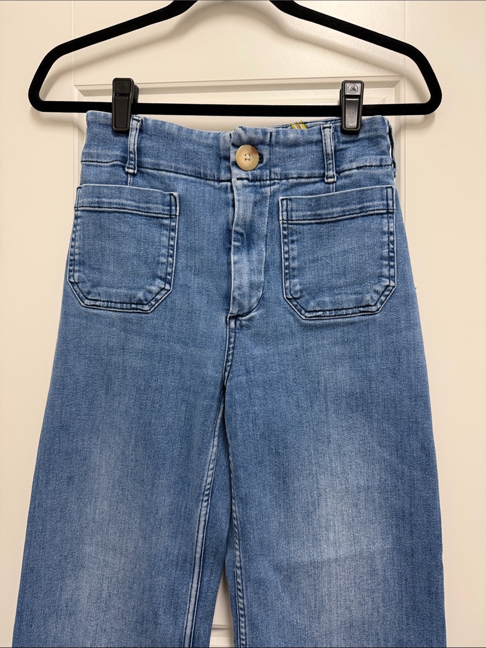 Maeve by Anthropologie Colette High-Rise Wide-Leg Jeans in Light Blue Denim - Picture 2 of 8
